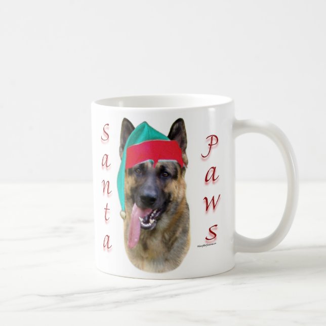 German Shepherd Santa Paws Kaffeetasse (Rechts)