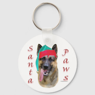 German Shepherd Santa Paws Schlüsselanhänger