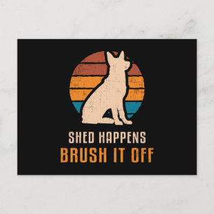 German Shepherd Shed Happens Dog Vintag Funny Postkarte