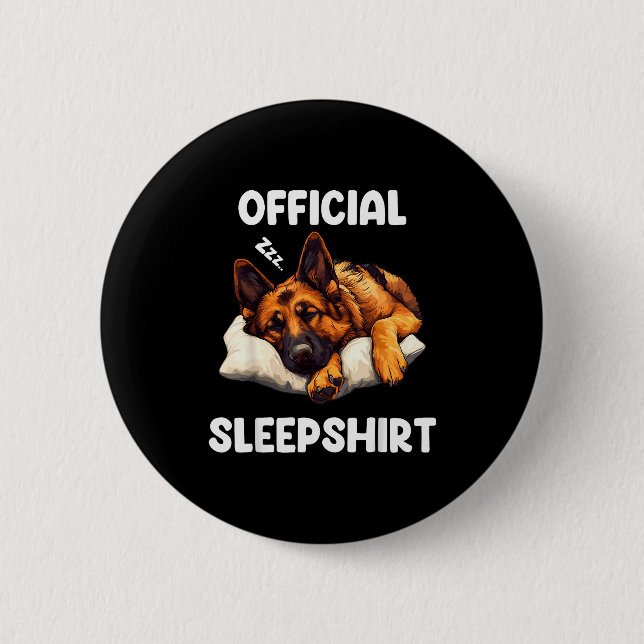 German Shepherd Sleepshirt Dog Lover Pajamas  Button (Vorderseite)
