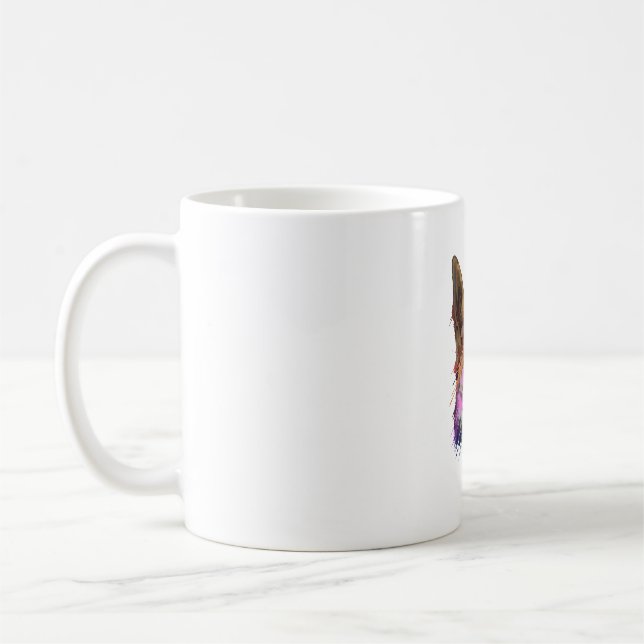 German Shepherd Splash Art Kaffeetasse (Links)