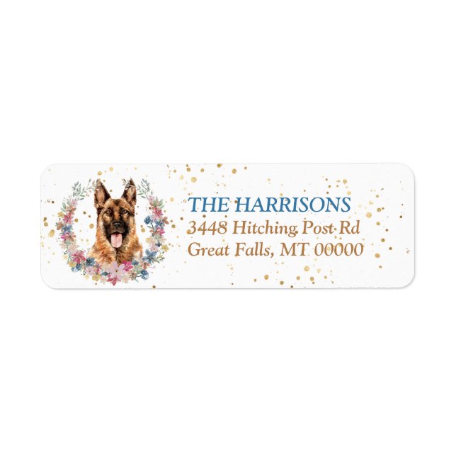German Shepherd Spring Flowers Kreath (Vorne)