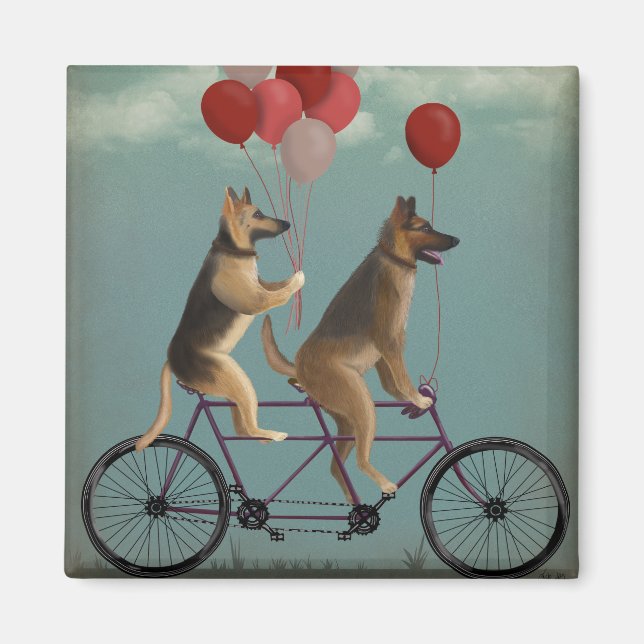 German Shepherd Tandem Magnet (Vorne)