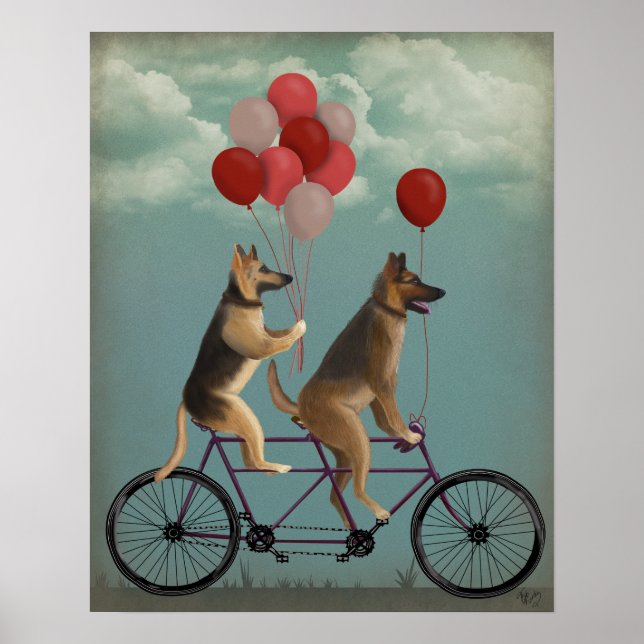 German Shepherd Tandem Poster (Vorne)