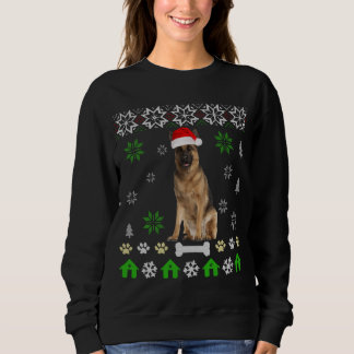 German Shepherd Ugly Christmas-German Shepherd Dog Sweatshirt