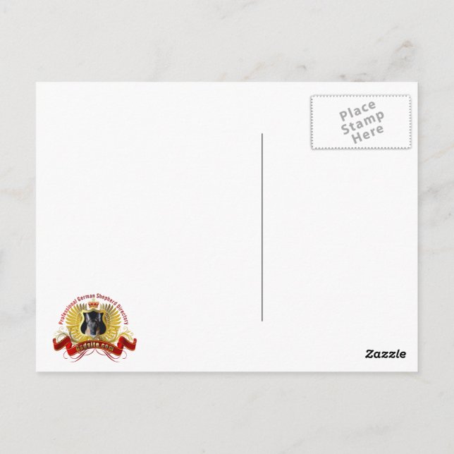German Shepherd Unbedingte Liebe Postkarte (Rückseite)