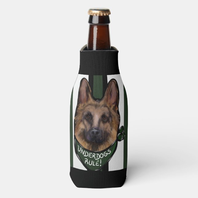 German Shepherd Underdog Flaschenkühler (Flaschenvorderseite)