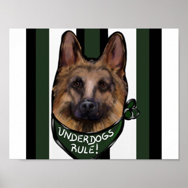 German Shepherd Underdog Poster (Vorne)