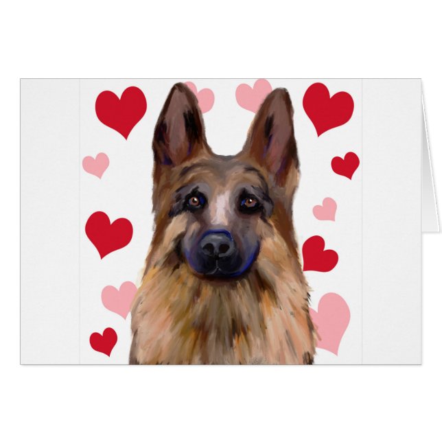 German Shepherd Valentine (Devant horizontal)