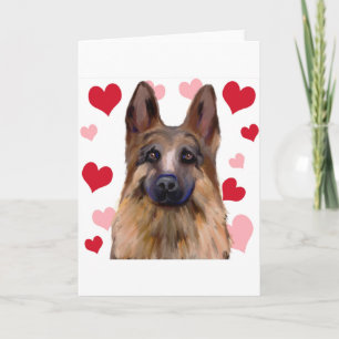 German Shepherd Valentine Feiertagskarte