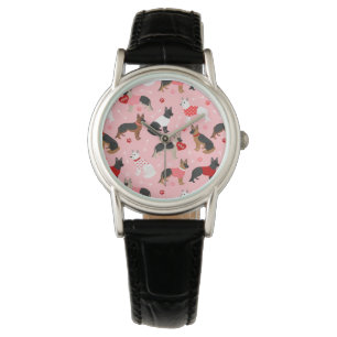 German Shepherd Valentine Pattern Armbanduhr