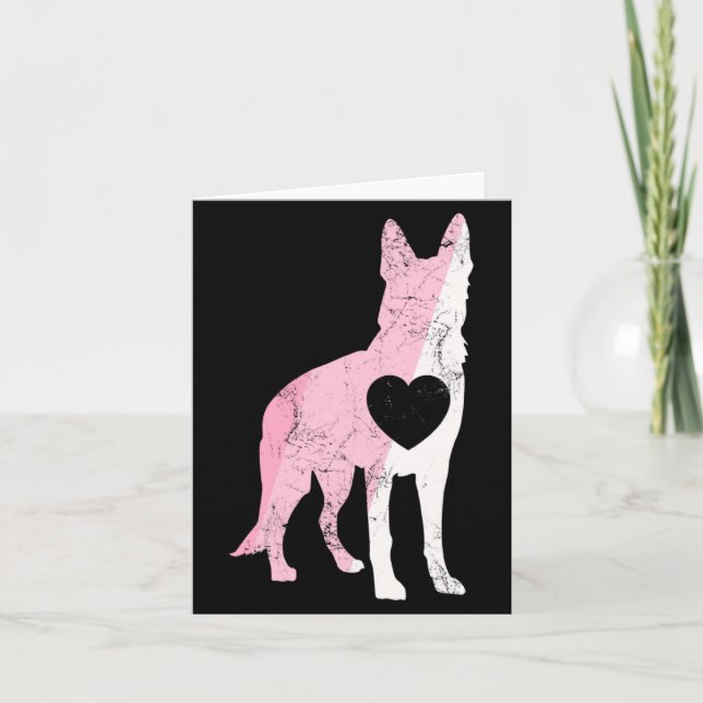 German Shepherd Valentines Day Cud Love Dog  Karte (Vorderseite)
