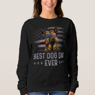 German Shepherd Vater Vintag American Flag Patriot Sweatshirt