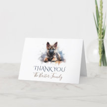 German Shepherd Watercolor Dankeschön Card