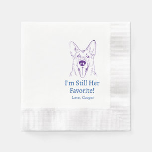 German Shepherd Wedding Napkins Serviette