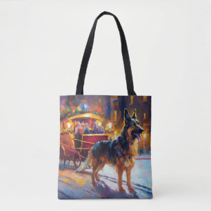 German Shepherd Weihnachtsfeiertage Tasche