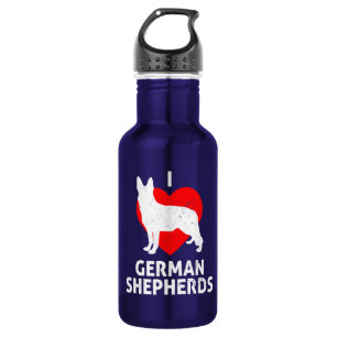 German Shepherd Wolf Dog Edelstahlflasche