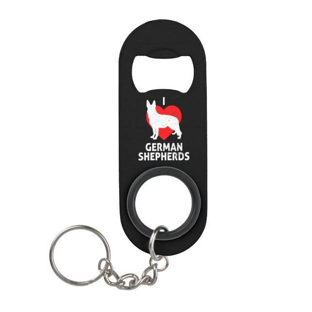 German Shepherd Wolf Dog Mini Flaschenöffner (Vorderseite)