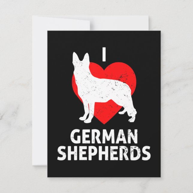 German Shepherd Wolf Dog Mitteilungskarte (Vorderseite)