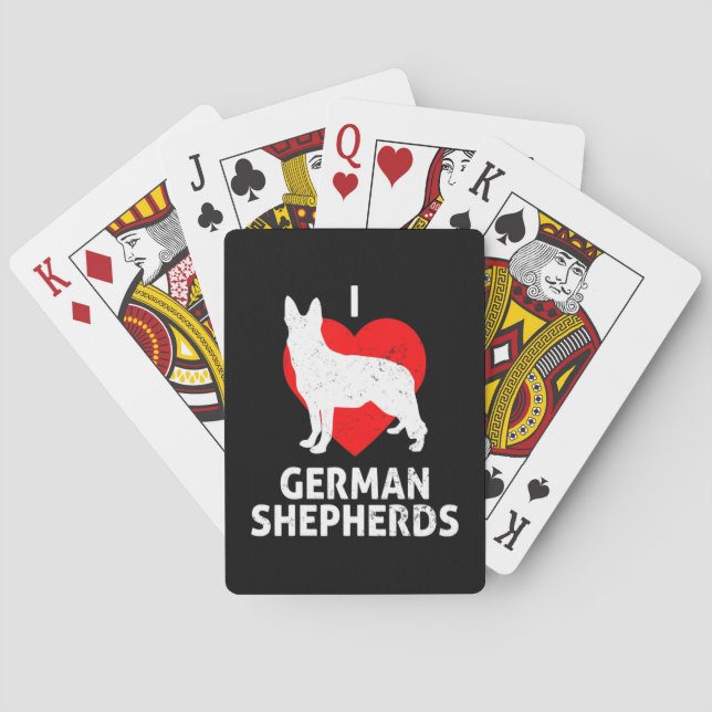 German Shepherd Wolf Dog Spielkarten (Rückseite)