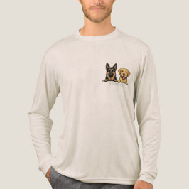 German Shepherd & Yellow Lab for dog dads Tri-Blend Shirt
