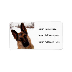 German Shepherds Address Labels Adressaufkleber
