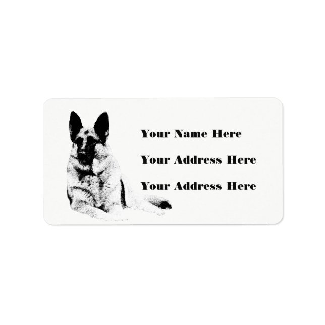 German Shepherds Address Labels Adressaufkleber (Vorne)