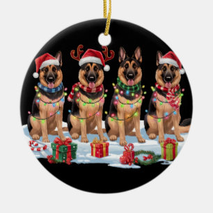 German Shepherds Weihnachtsleuchten - Adorable Des Keramik Ornament
