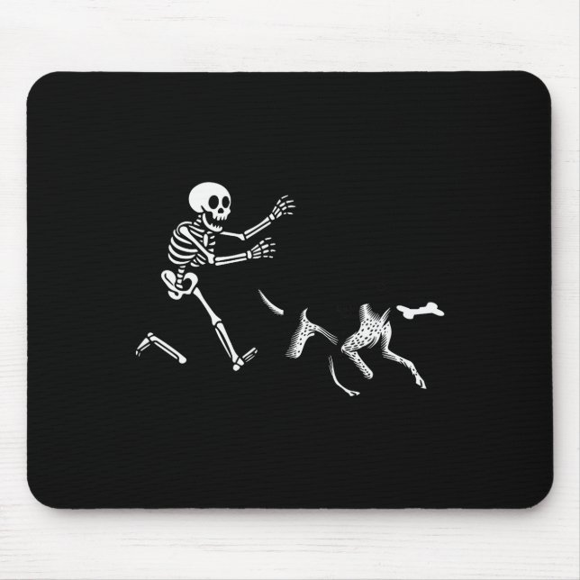 German Shorthaired Inter Running Skeleton Hallowee Mousepad (Vorne)