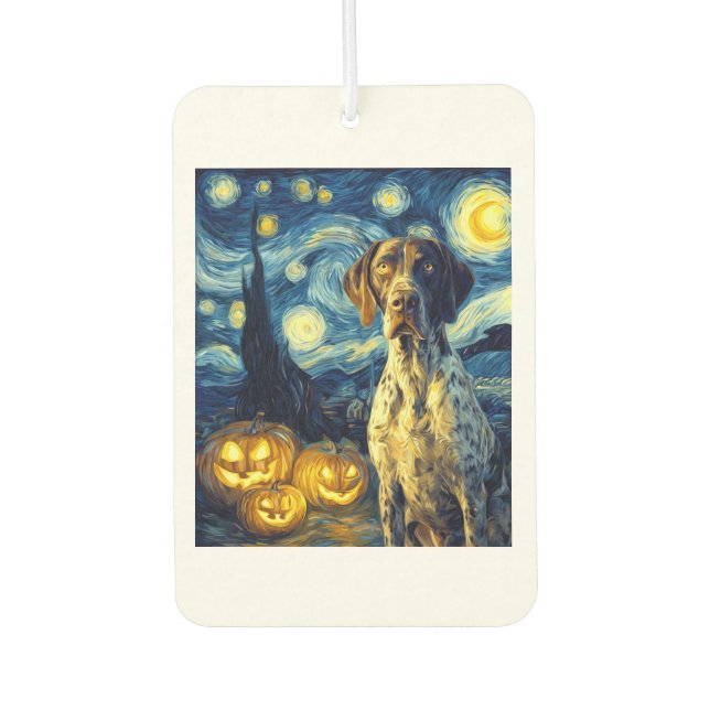 German Shorthaired Pointer 1 Cute Dog Halloween Ja Autolufterfrischer (Vorderseite)