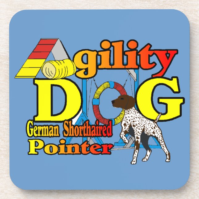 German Shorthaired Pointer Agility Getränkeuntersetzer (Vorderseite)