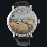 German Shorthaired Pointer  Armbanduhr<br><div class="desc">This  artwork captures the thrilling moment of a pheasant flush in the autumn field.  Pheasant burst into flight while a German Shorthaired Pointer stands alert in the background watching the bird. A perfect design for hunters,  bird dog lovers,  and fans of classic upland hunting scenes.</div>