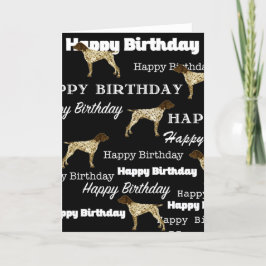 German Shorthaired Pointer, Birthday Card, GSP BLK Karte
