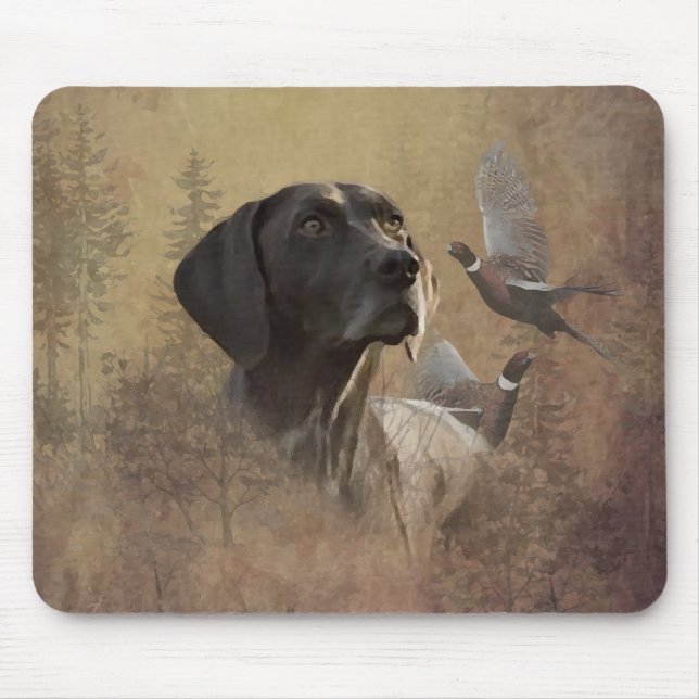 German Shorthaired Pointer , Deutsch Kurzhaar Tape Mousepad (Vorne)