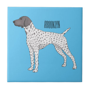 German Shorthaired Pointer dog cartoon Fliese