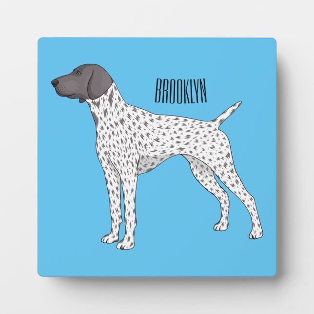 German Shorthaired Pointer dog cartoon Fotoplatte (Vorderseite)