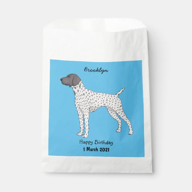German Shorthaired Pointer dog cartoon Geschenktütchen (Vorderseite)