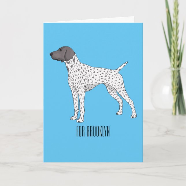 German Shorthaired Pointer dog cartoon Karte (Vorderseite)