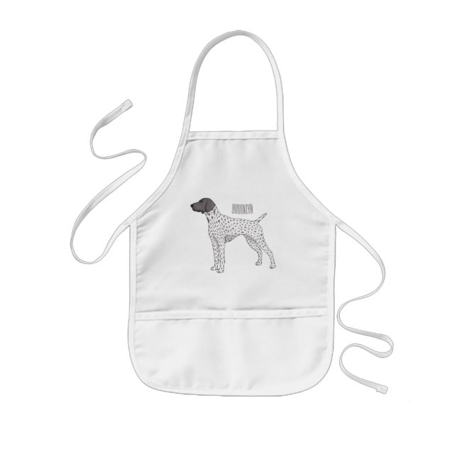 German Shorthaired Pointer dog cartoon Kinderschürze (Vorne)