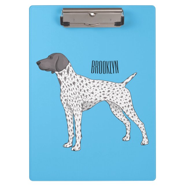 German Shorthaired Pointer dog cartoon Klemmbrett (Vorderseite)