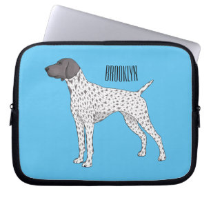 German Shorthaired Pointer dog cartoon Laptopschutzhülle