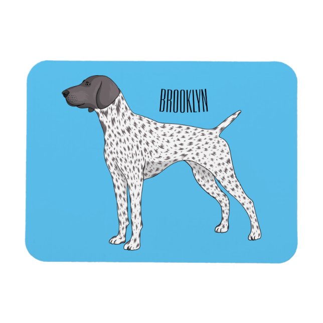 German Shorthaired Pointer dog cartoon Magnet (Horizontal)