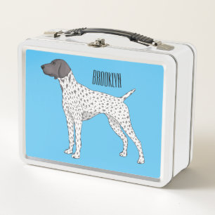 German Shorthaired Pointer dog cartoon Metall Brotdose