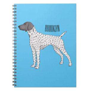 German Shorthaired Pointer dog cartoon Notizblock