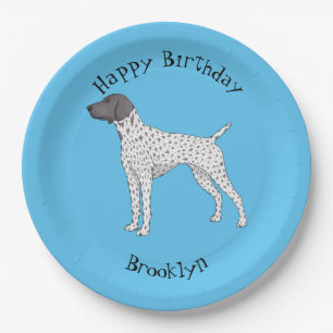 German Shorthaired Pointer dog cartoon Pappteller