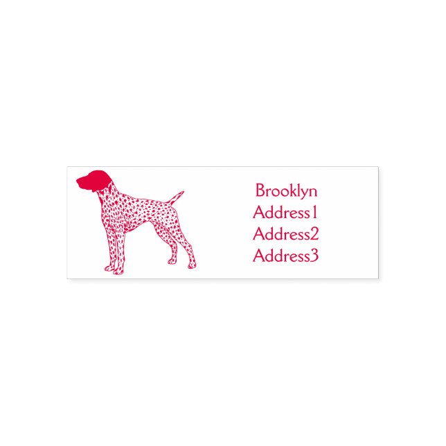 German Shorthaired Pointer dog cartoon Permastempel (Design)