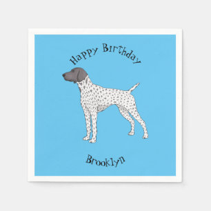 German Shorthaired Pointer dog cartoon Serviette