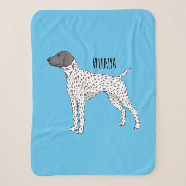 German Shorthaired Pointer dog cartoon Sherpadecke (Vorderseite)