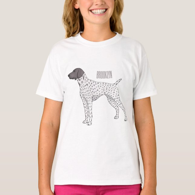 German Shorthaired Pointer dog cartoon T-Shirt (Vorderseite)