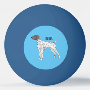 German Shorthaired Pointer dog cartoon Tischtennisball